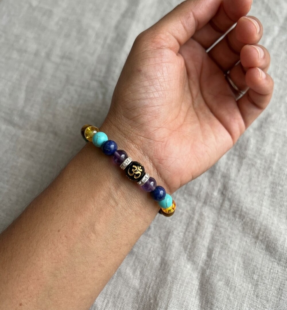 Bracelet Boho Retro Colorful Volcano Rock Beads Healing Jewelry